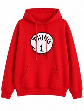 Universal Studios Red Hoodie with Thing 1 Graphic Sz LG